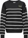 ONLY - ONLUMA L/S O-NECK STRIPES CS SWT - Meisjes - Zwart - Maat L