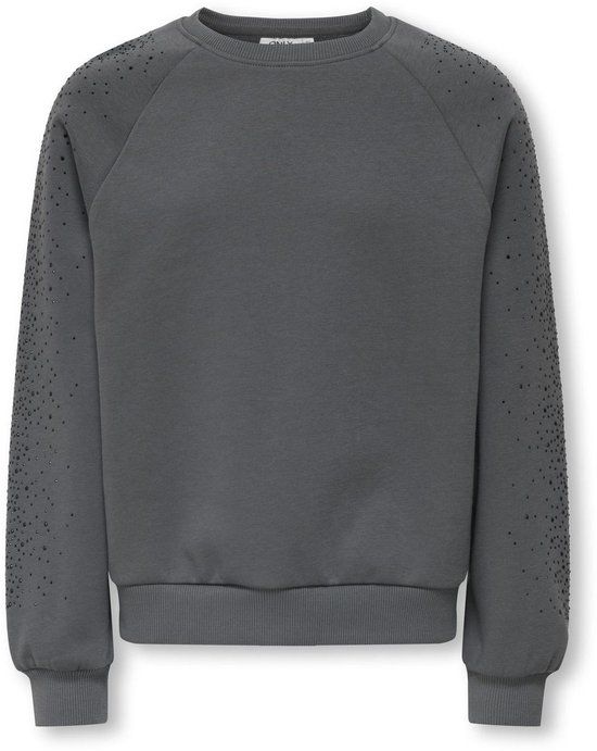 ONLY Kids ONLY winter sweater meisjes - grijs - KogZenna - oversize fit, glitter steentjes
