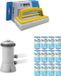 WAYS - Intex Pompe de filtration 28604GS & 12 Filtres Intex Type A