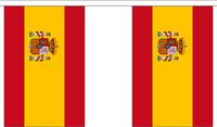 Merkloos / Sans marque Shoppartners Bv Spanje vlaggetjes vlaggenlijn - 300 cm - landen slingers versiering - polyester