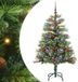 vidaXL Sapin de Noël artificiel 150 cm PVC et Métal Vert avec LED Blanc Chaud