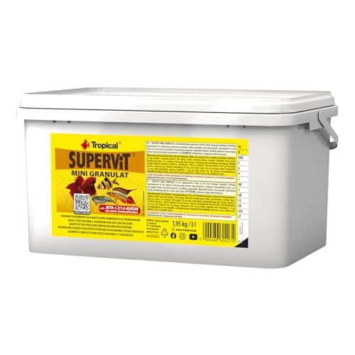 Tropical Supervit Mini-granulaat, premium hoofdvoer voor alle siervissen, per stuk verpakt (1 x 3 l)