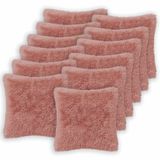 vidaXL - Kussensloop - 12 stuks - Heerlen - Roze - 45 x 45 cm - Katoensatijn