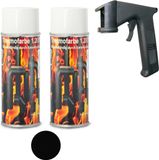 Peinture pour four 1200 °C Peinture spéciale pour four Peinture thermique noire Spray avec poignée spray