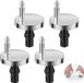 Sans marque 4 charnières de lunette de toilette - Acier inoxydable - Argent