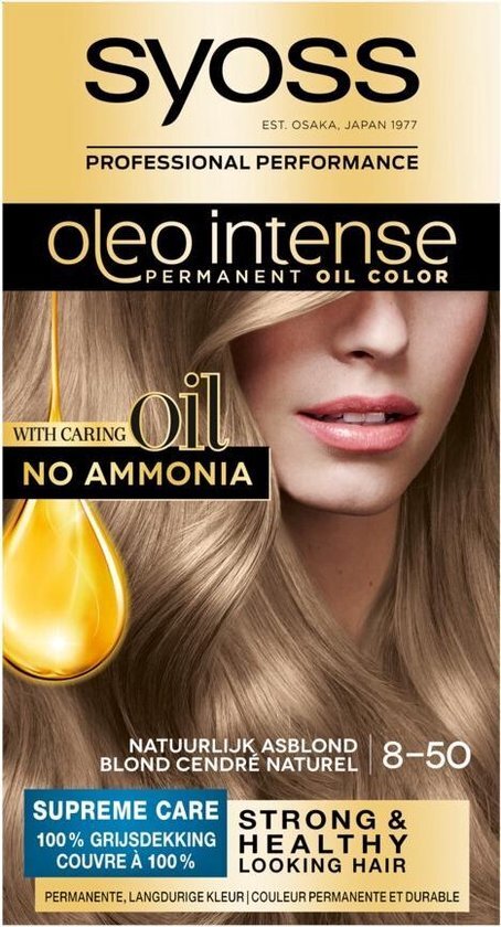 3x Syoss Color Oleo Intense 8-50 Natuurlijk Asblond