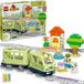 LEGO DUPLO Mon Train d'Aventure Interactif, 10427, 57 pièces, jouet éducatif pour enfants dès 2 ans, avec son et lumière, 4 figurines, 3 destinations