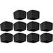 cyclingcolors 10 stuks pluggen voor vierkante buizen, flexibele rubberen doppen, zwarte bescherming, 20 x 20 mm