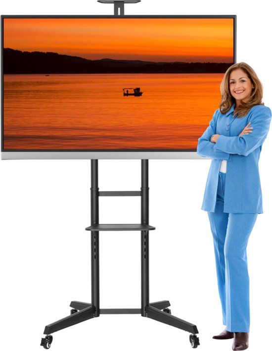 Stralex TV Standaard Versatile - Geschikt tot 70 inch - Zwart - Verrijdbaar