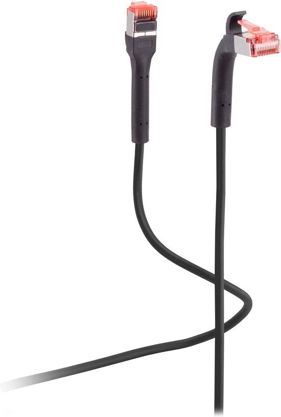 S-Conn FTP CAT6A 10 Flexline Gigabit Netwerkkabel - CU - Buigbare connector - 5 meter - Zwart