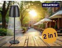 Megatron TAVOLA Solar MT68059 Lampe de table avec batterie LED 2 W Noir