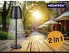 Megatron TAVOLA Solar MT68059 Lampe de table avec batterie LED 2 W Noir