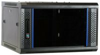 DSIT 6U wandkast ongemonteerd met glazen deur 600x600x368mm (BxDxH) - serverbehuizing - serverrack - serverkast - 19 inch