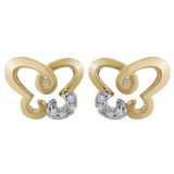 Orphelia Silver 925 Zo-7088/1 Earring Butterfly Gold/White Zirc