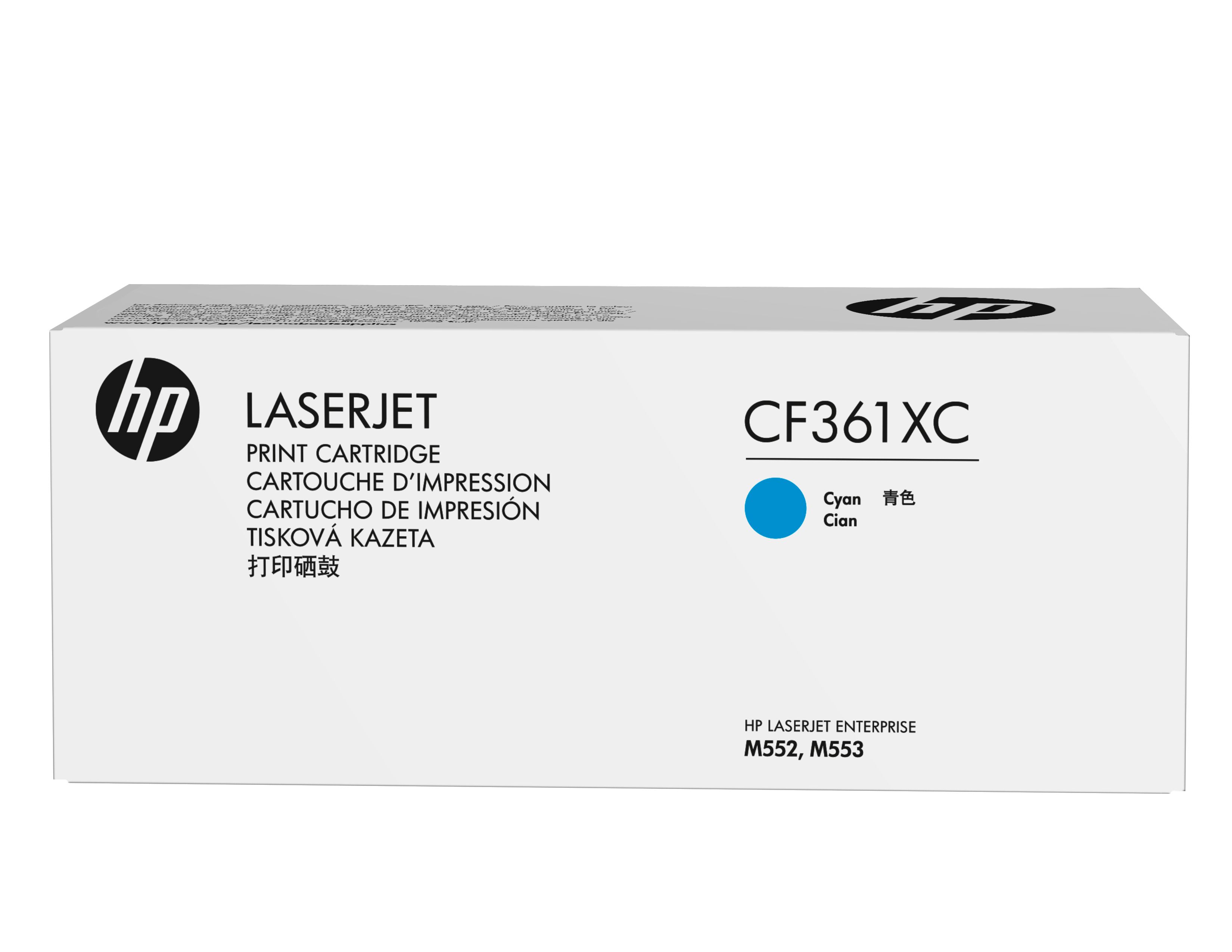 HP CF361XC High Yield Cyan Original LaserJet Toner Cartridge