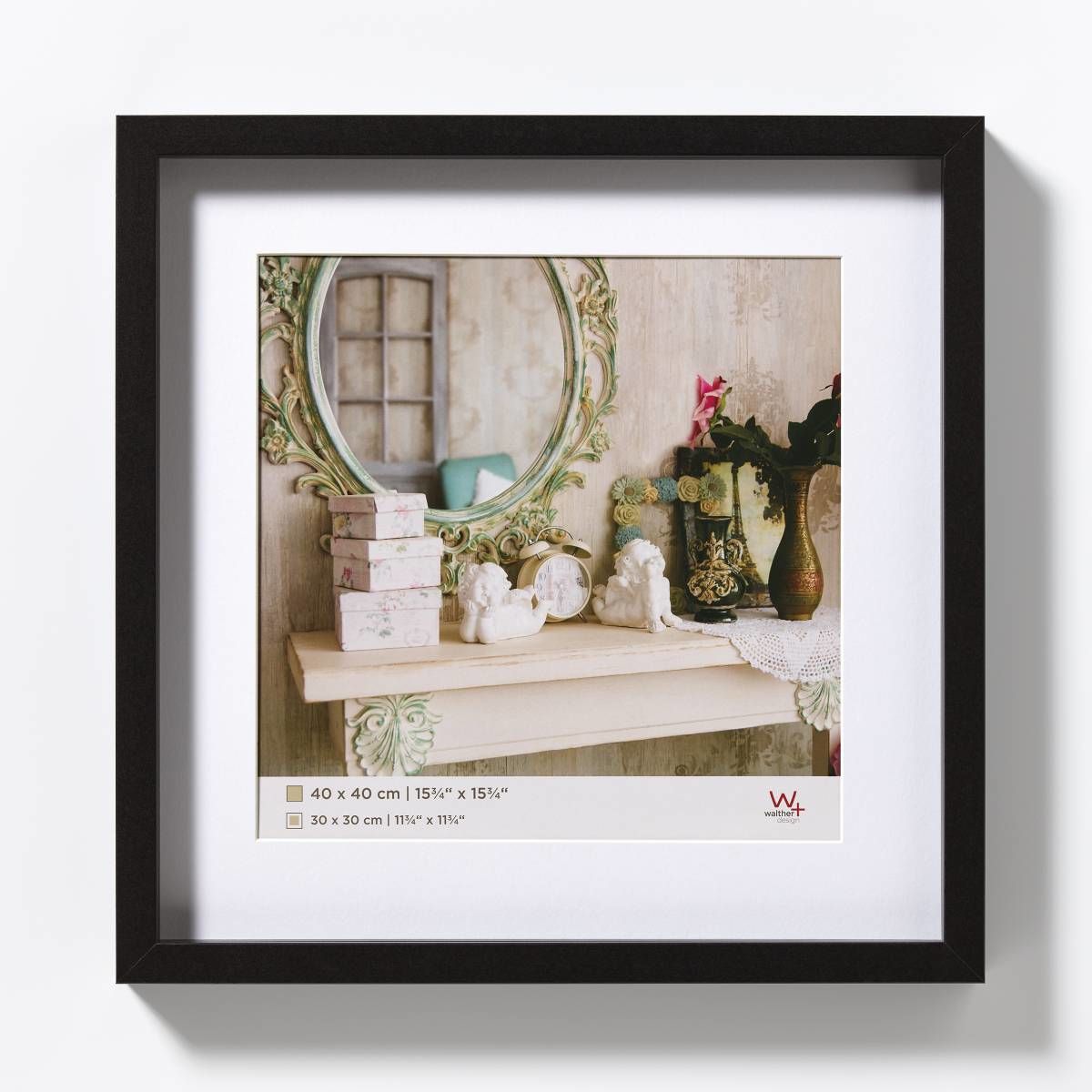 Walther Design Walther Stockholm - Houten fotolijst - Zwart - 43.1 x 43.1 cm