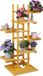 Merkloos Relaxdays plantenrek - 6 etages - 152,5 x 80 x 73 cm - hout - binnen - buiten - natuur