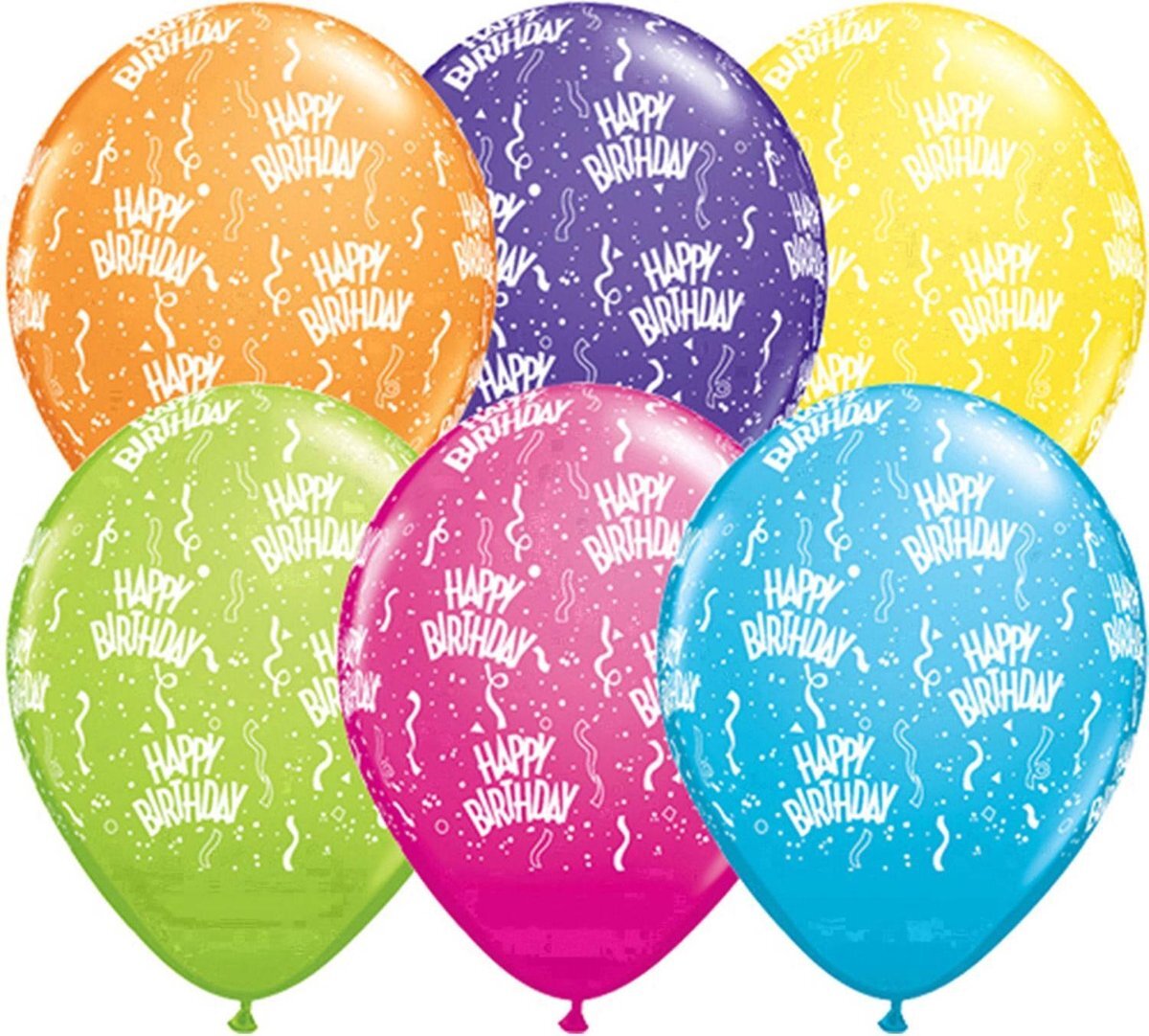 Qualatex Ballonnen Happy Birthday 28 Cm Latex 25 Stuks