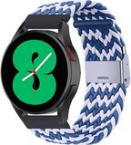 By Qubix Qubix Braided Nylon Band - Blue/White - For Xiaomi Mi Watch / Watch 2 / Watch S1 / S2 / S3 / S4 (47mm)