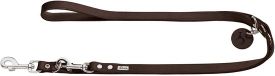 Hunter Verstelbare Looplijn Leder Donkerbruin - Hondenriem - 200x2 cm