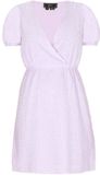 faina Jurk 'Fashion Look' A-lijn V-hals Korte mouw Geruit Violet Polyester