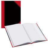 Bantex A6 Paperback Notitieboek, 96 Vel, Zwart/Rood