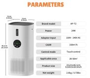 Purificateur d'air et humidificateur 2-en-1 - Modèle AP-T2 - Appareil multifonctionnel - Mode nuit - Jusqu'à 50 m² - Prise UE 220V