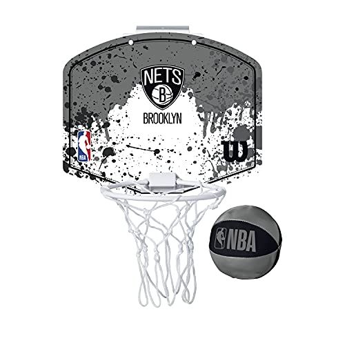 Wilson Mini-basketbalkorf NBA Team MINI HOOP - BROOKLYN NETS - kunststof - grijs