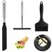 Set de 3 distributeurs de pâte en acier inoxydable avec spatule en silicone
