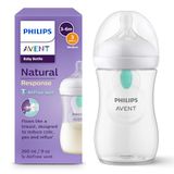 Philips Avent Natural Response-babyfles - Babymelkfles van 260 ml met AirFree-opening, BPA-vrij, voor pasgeboren baby's van 1 maand of ouder (model SCY673/01)