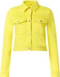 COMMA s.Oliver comma Indoor-Jacke Vrouwen Geel Katoen/Elastaan Regular Fit Lange Mouw Klassieke kraag Knopen Casual Blazer/Colbert