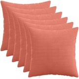vidaXL Kussensloop 6 stuks Rood-Oranje 40 x 40 cm Katoensatijn