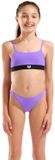 Arena Twee-delige bikini elastische band meisje Zwart/Paars Colorblock