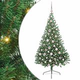 vidaXL - Plastique - Pré-éclairé - Sapin de Noël - avec - 300 - LED - Vert - 180 - cm - PVC