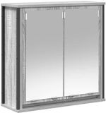 vidaXL Badkamerwandkast met spiegel 60x21x60 cm Sonoma grijs