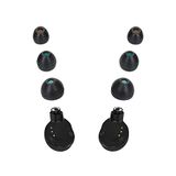 kwmobile 6x cover voor in-ear oortjes geschikt voor Sony WF-C500 Headphone / WI-C200 Headset - Vervangende oordopjes in zwart