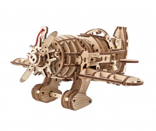 Ugears Mad Hornet Vliegtuig houten bouwpakket 354 onderdelen
