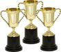 Boland Trofee/prijs beker met oren - 3x - goud - kunststof - 25 x 11 cm - Bokaal/trofeebeker