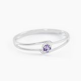 Veroucha Bague Or Blanc Améthyste