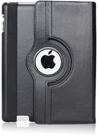 Stuff Certified Leren Vouwbare Cover voor iPad Mini 4 - Multifunctioneel Hoesje Case Zwart