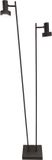 Freelight Vloerlamp Lunata 2 lichts H 140 cm zwart