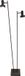 Freelight Vloerlamp Lunata 2 lichts H 140 cm zwart