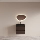 Boss & Wessing BWS Badmeubelset Riga met Lako Wastafel Zwart 60 cm Bruin Eiken
