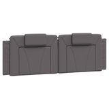 VidaXL Hoofdbordkussen "Viana" 200 cm Kunstleer Grijs