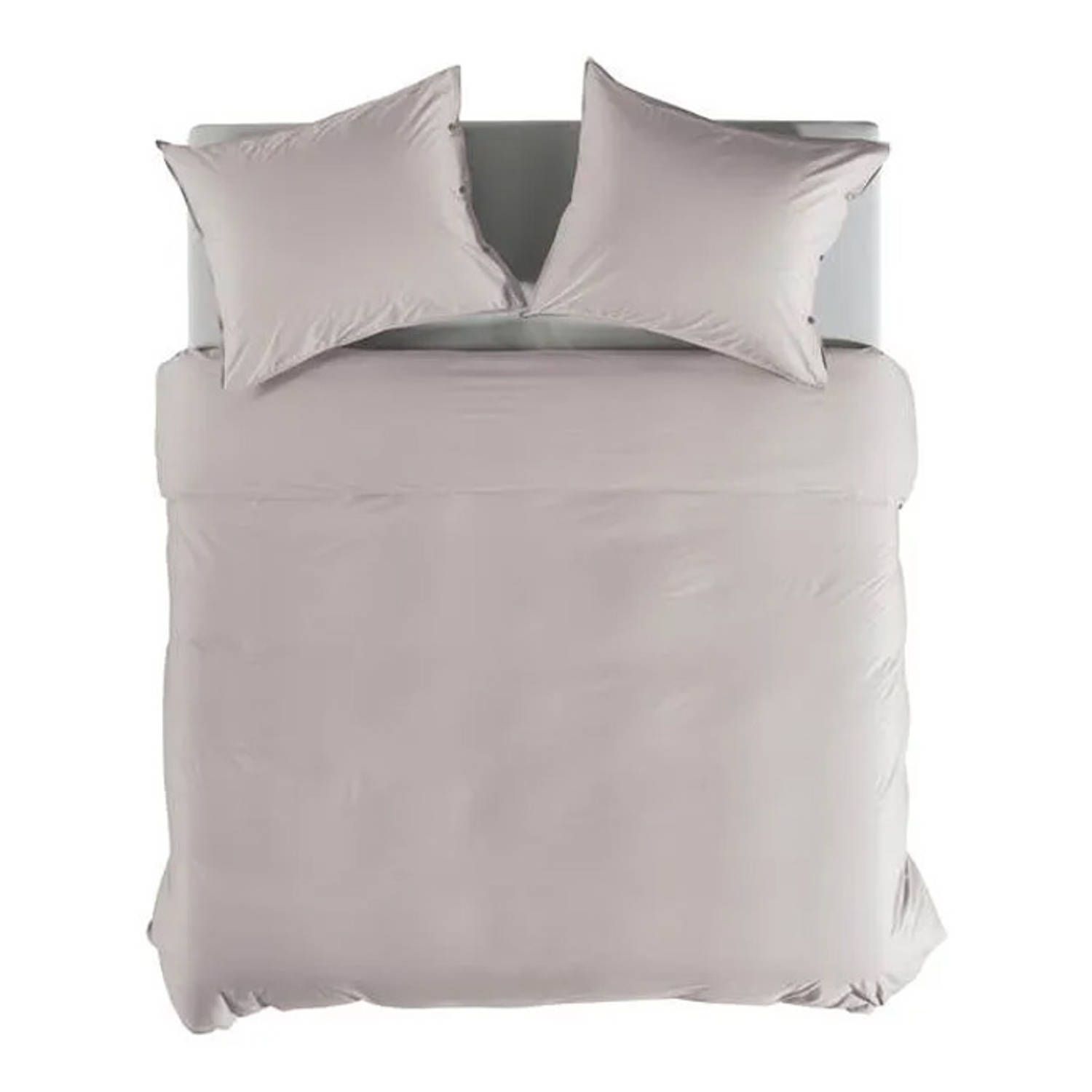 Yellow geel dekbedovertrek percale - cloud roze - lits-jumeaux xl 260x200/220 cm