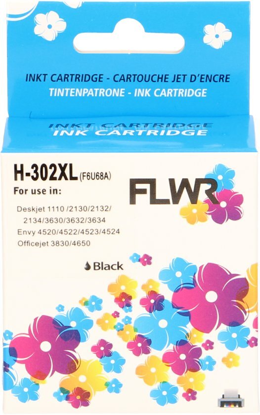 FLWR - Inktcartridge / 302XL Zwart - Geschikt voor HP