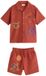 Next Jongens Set van overhemd met korte mouwen en shorts - Bruin