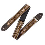 Levy's Leathers 2 "Vintage Hootenanny Jacquard Weave Gitaarband met Kledingstuk Lederen Backing (M8HTV-20)