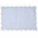 Placemat, XMas Placemat, wit, 30 x 45 cm, polyester, gegolfde rand, zilverkleurig