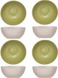 Cosy & Trendy Turbolino platte schaal - 4 stuks - groen - 14 cm